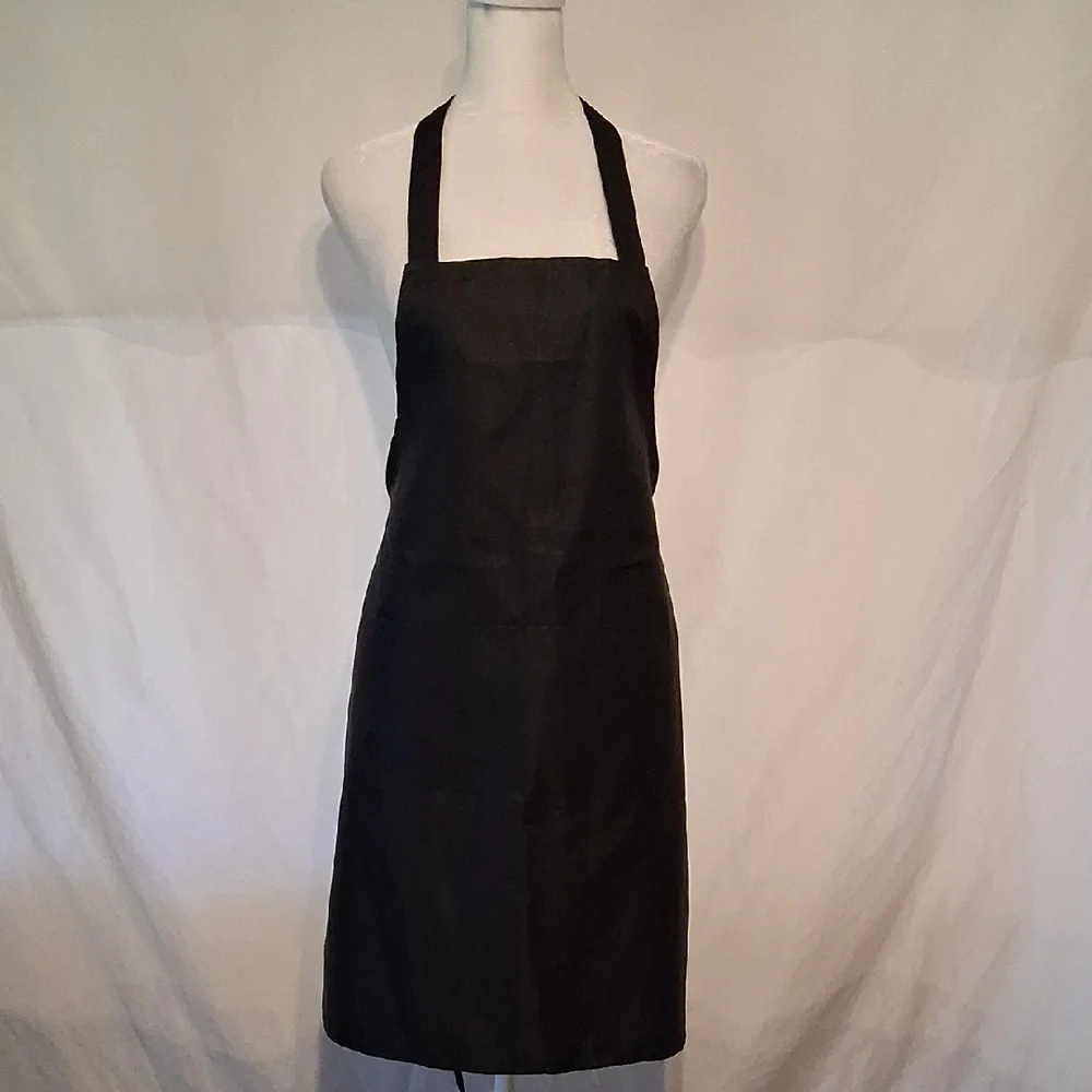 Simple Black Bib  Apron
